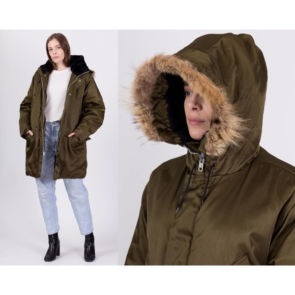70s N3B Cold Weather Parka Coat - Men's Large, 42L | Military Arctic‎ Jacket - Picture 1 of 9